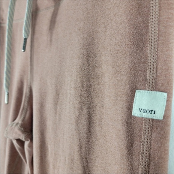Vuori Vibe Elevation High Waist Drawstring Ankle Leggings Dusty Rose Mauve Sz M - Picture 7 of 14